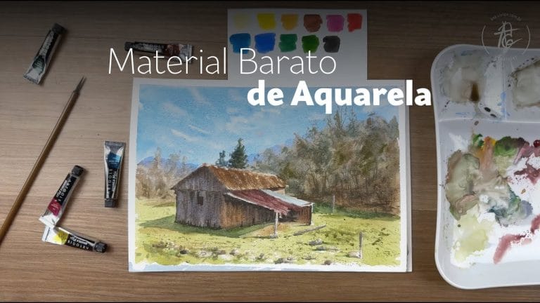 Aula Completa paisagem em Aquarela - Aquarela barata é boa para pintura de paisagens ?