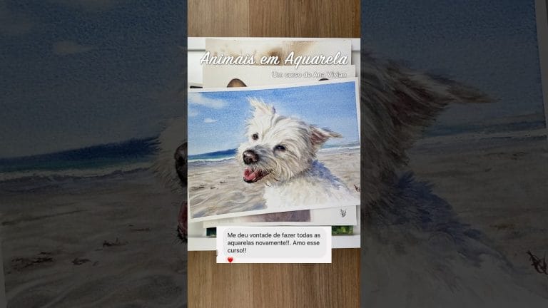Veja alguma das aulas disponíveis no curso Animais em Aquarela