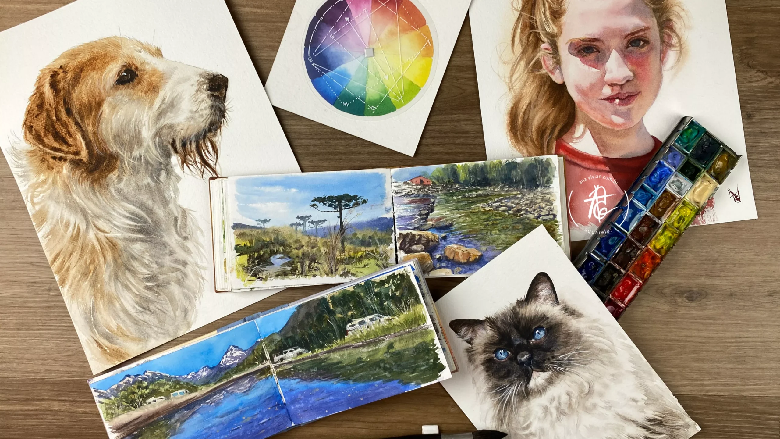 Animais em Aquarela - Curso Aquarela Animais em Aquarela - Curso Aquarela