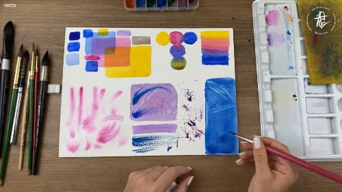 Aula 2 - Úmido sobre úmido, seco sobre úmido, úmido sobre seco, seco sobre seco, texturas, levantamento de cor e raspagens - 26min