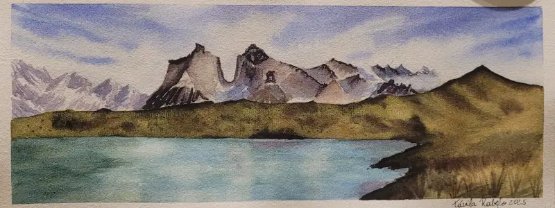 Horizontes Patagônicos -  Curso Paisagem em Aquarela