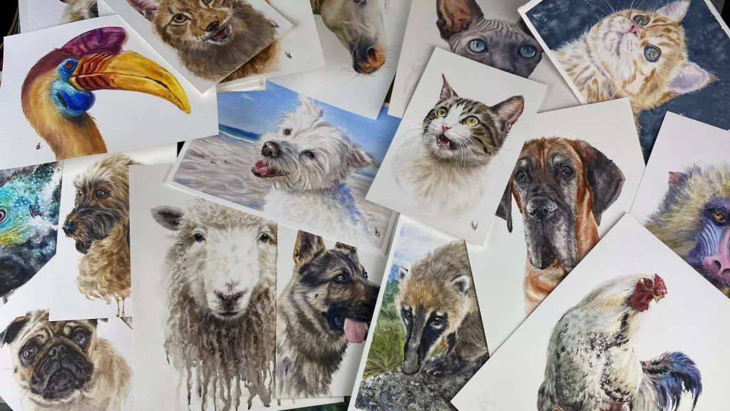 Animais em Aquarela - Curso Aquarela Animais em Aquarela - Curso Aquarela